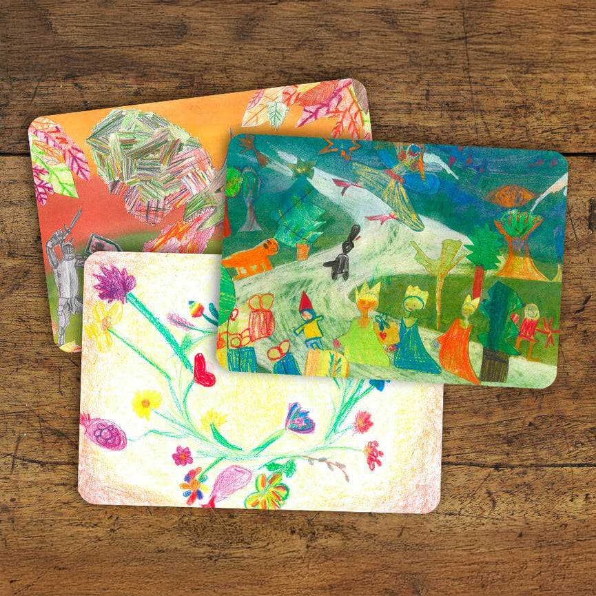 Postkaartenset 12 seizoenskaarten De Kleine Wereldburger